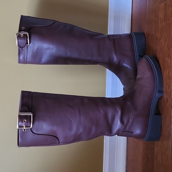 Coach Leigh Tall Riding Leather Boots - Picture 4 of 16